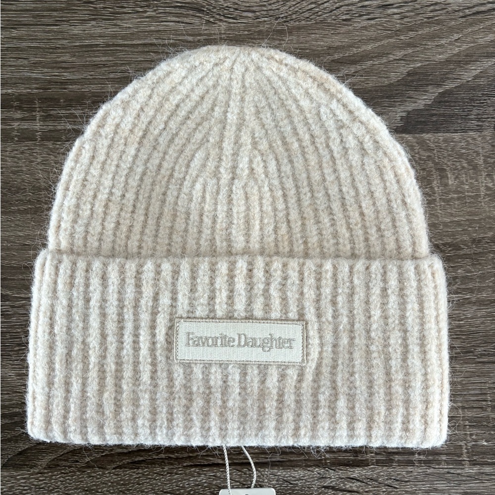Favorite Daughter Beige Knit Hat
